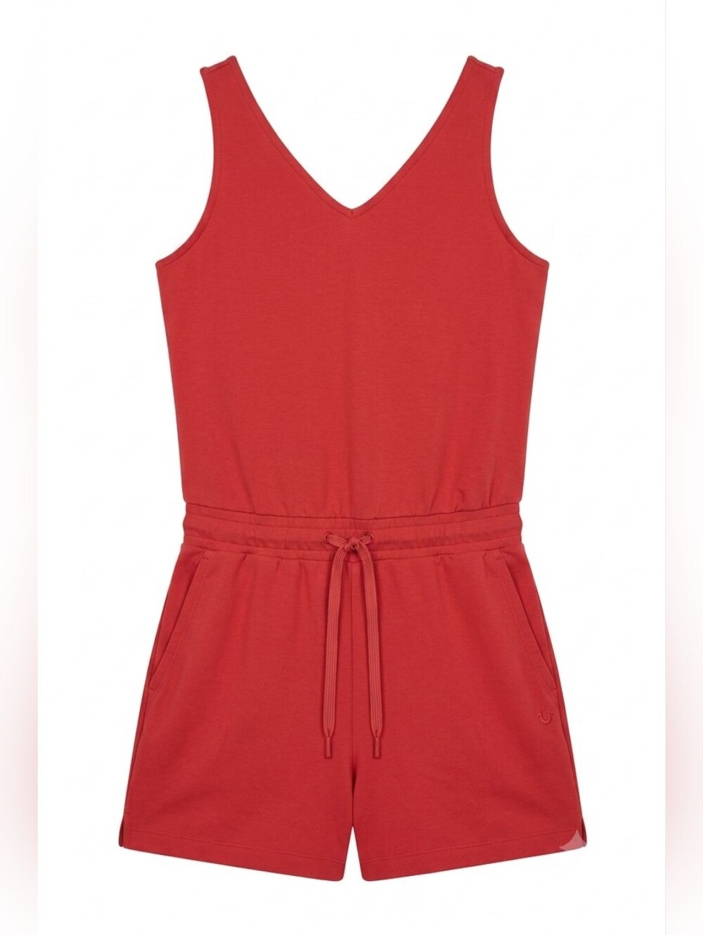 Lole Orange Red Coral Sleeveless V-Neck Beach Romper NWT XS